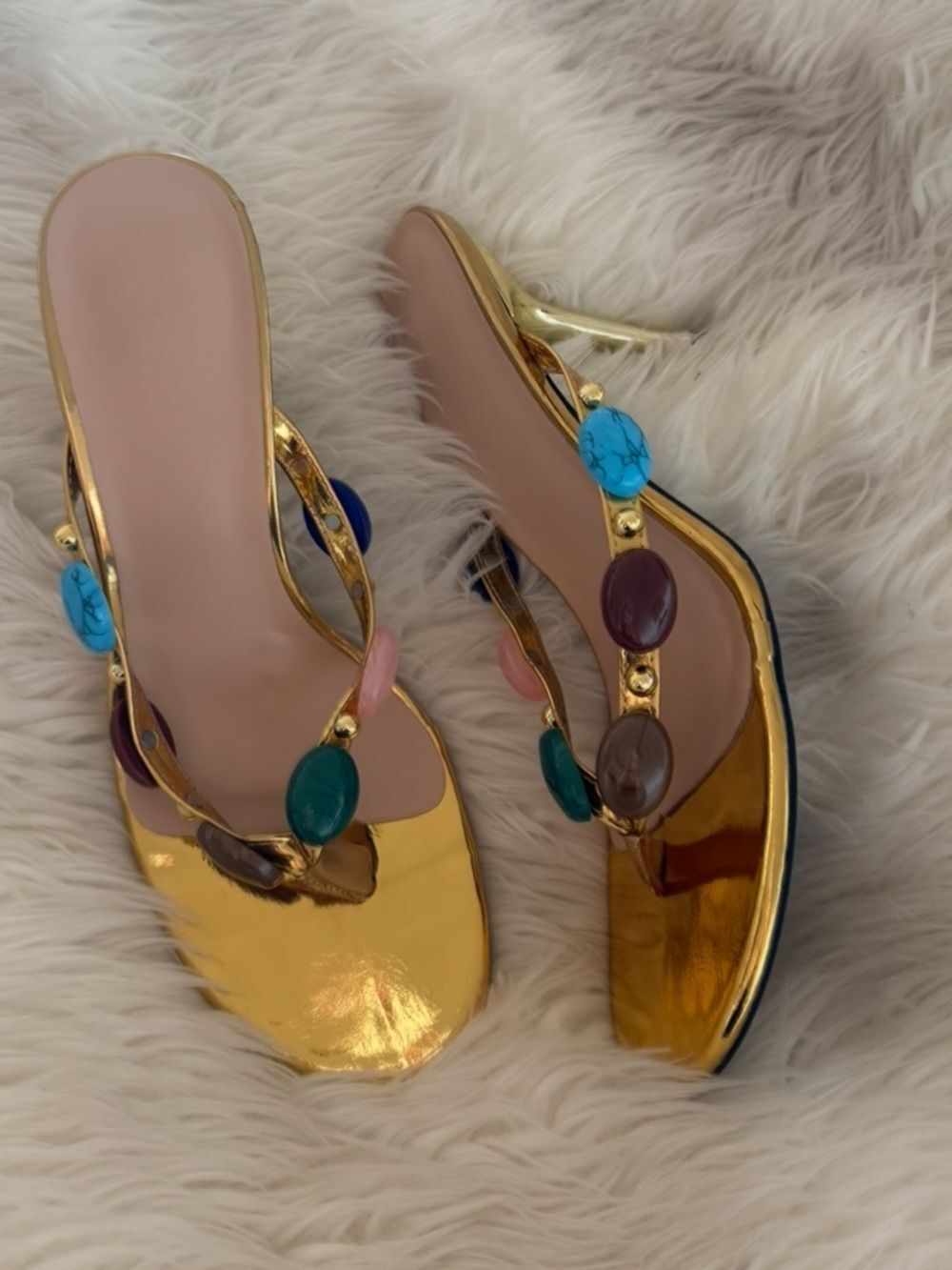 Multi-Color Gemstone Heels - Picture 6 of 7